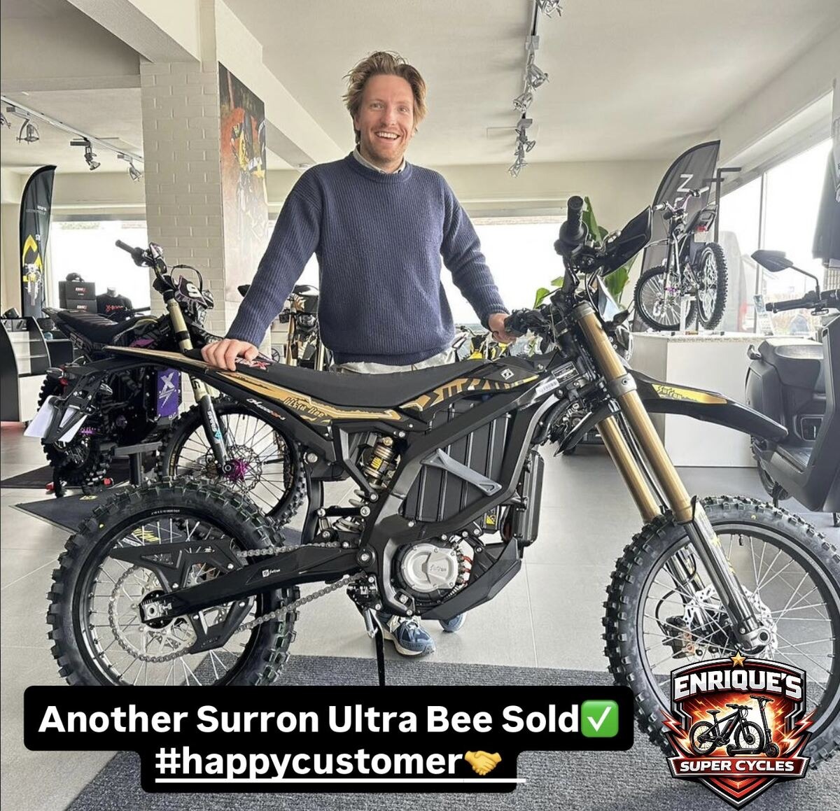 Customer with Surron Ultra Bee