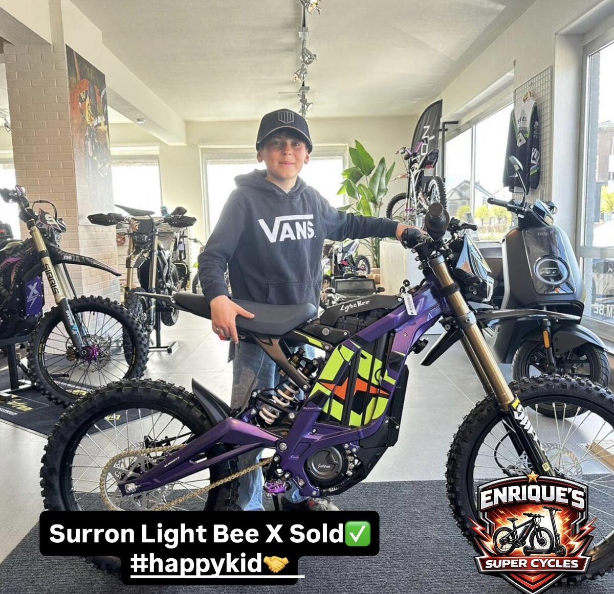 Young rider with Surron Light Bee X