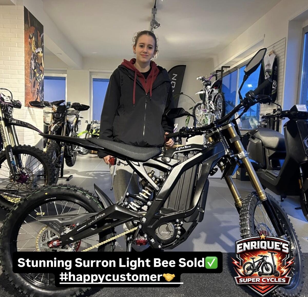 Customer with Surron Light Bee